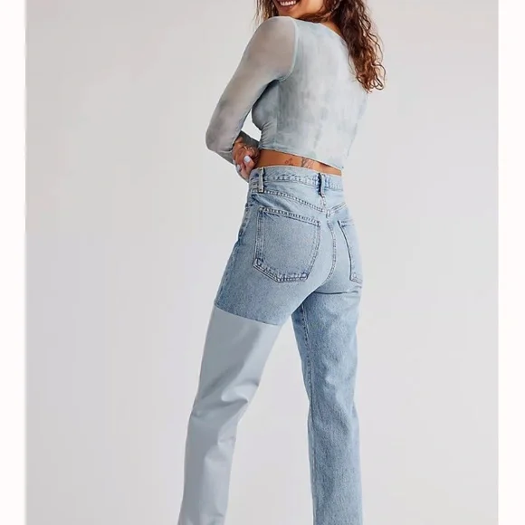 AGOLDE  90’s pinch waist pieced  jeans new with tags size 24 - Picture 8 of 13